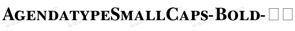 AgendatypeSmallCaps-Bold字体转换