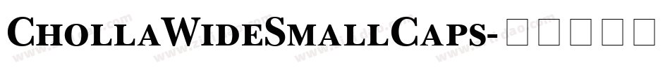 ChollaWideSmallCaps字体转换
