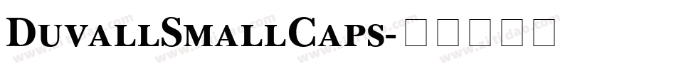 DuvallSmallCaps字体转换