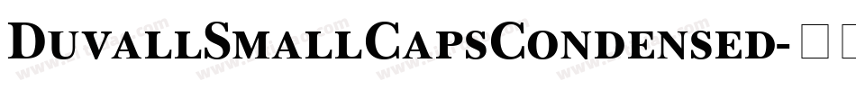 DuvallSmallCapsCondensed字体转换