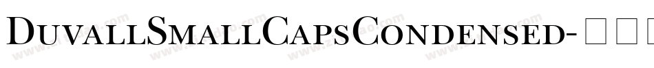 DuvallSmallCapsCondensed字体转换