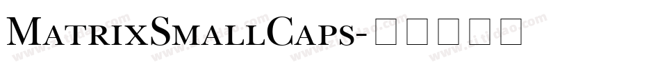 MatrixSmallCaps字体转换