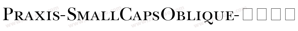 Praxis-SmallCapsOblique字体转换