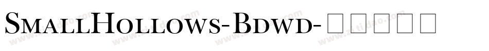 SmallHollows-Bdwd字体转换