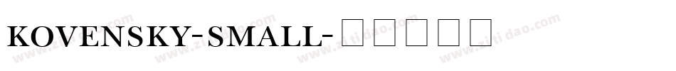 kovensky-small字体转换