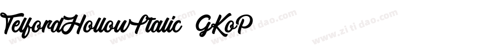 TelfordHollowItalic-GKoP字体转换