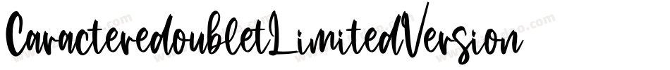 CaracteredoubletLimitedVersion-8j20字体转换