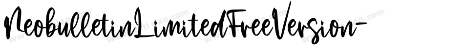 NeobulletinLimitedFreeVersion-wdKP字体转换 NeobulletinLimitedFreeVersion-wdKP字体转换