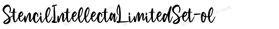 StencilIntellectaLimitedSet-oly4字体转换