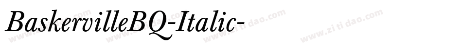 BaskervilleBQ-Italic字体转换