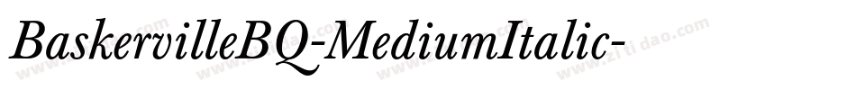 BaskervilleBQ-MediumItalic字体转换