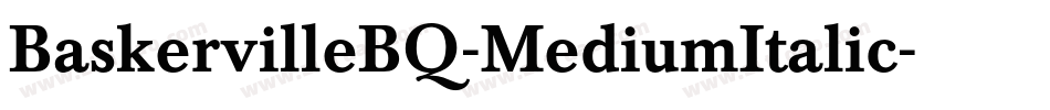 BaskervilleBQ-MediumItalic字体转换