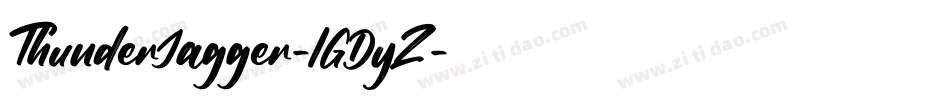 ThunderJagger-1GDyZ字体转换