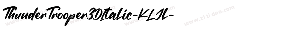 ThunderTrooper3DItalic-KLJl字体转换