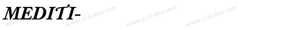 MEDITI字体转换