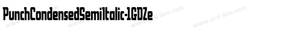 PunchCondensedSemiItalic-1GDZe字体转换