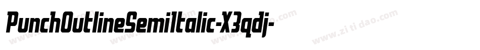 PunchOutlineSemiItalic-X3qdj字体转换