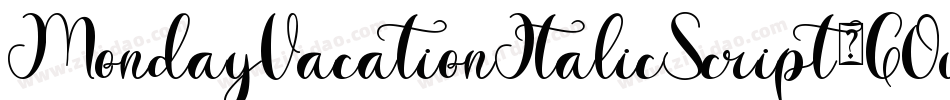 MondayVacationItalicScript-GOv4P字体转换