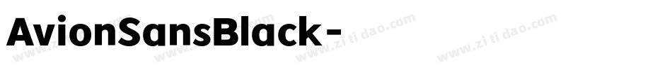 AvionSansBlack字体转换
