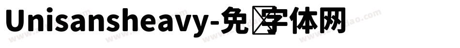 Unisansheavy字体转换