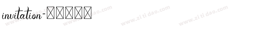 invitation字体转换