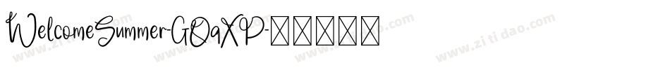 WelcomeSummer-GOqXP字体转换