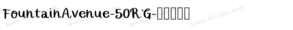 FountainAvenue-50RG字体转换