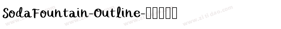 SodaFountain-Outline字体转换