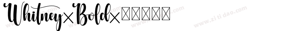 Whitney-Bold字体转换