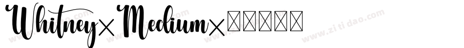 Whitney-Medium字体转换