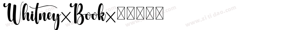Whitney-Book字体转换