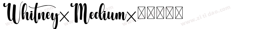 Whitney-Medium字体转换