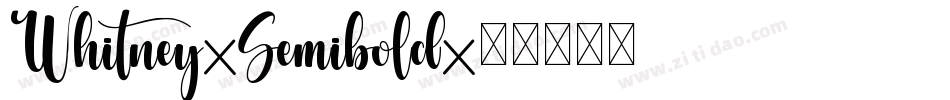 Whitney-Semibold字体转换