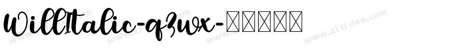 WillItalic-qZwx字体转换