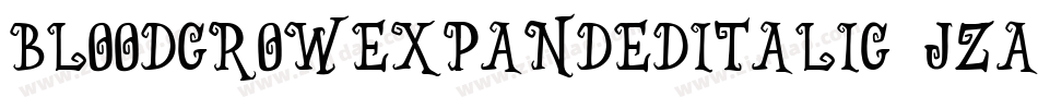 BloodCrowExpandedItalic-6JZA字体转换