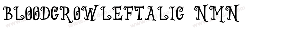 BloodCrowLeftalic-9nmn字体转换