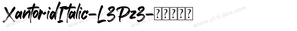 XantoridItalic-L3Pz3字体转换