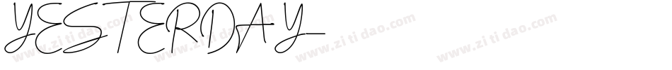 YESTERDAY字体转换