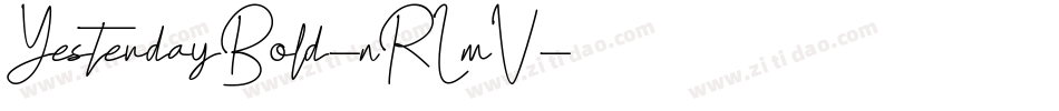 YesterdayBold-nRLmV字体转换
