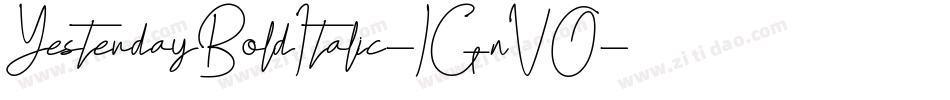 YesterdayBoldItalic-1GnV0字体转换