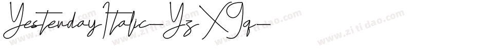 YesterdayItalic-YzX9q字体转换