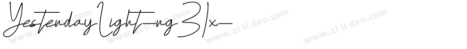 YesterdayLight-rg31x字体转换 YesterdayLight-rg31x字体转换