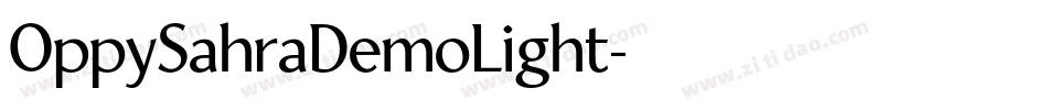 OppySahraDemoLight字体转换