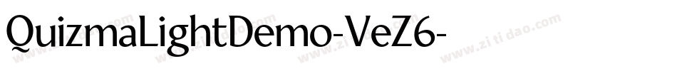 QuizmaLightDemo-VeZ6字体转换