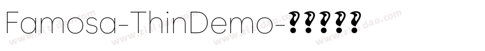Famosa-ThinDemo字体转换