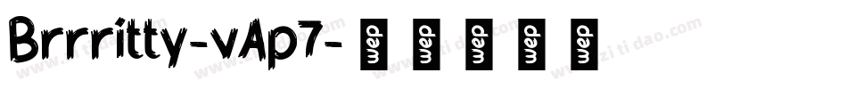 Brrritty-vAp7字体转换