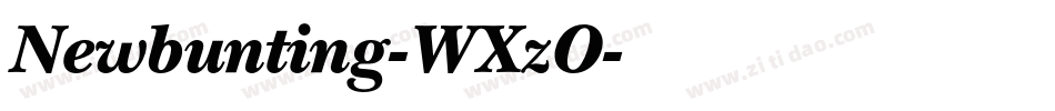 Newbunting-WXzO字体转换