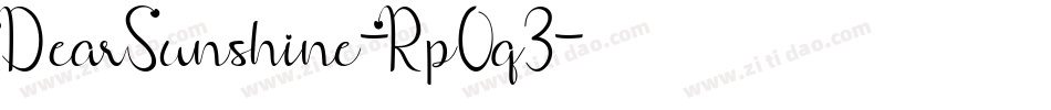 DearSunshine-Rp0q3字体转换