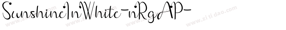 SunshineInWhite-nRgAP字体转换