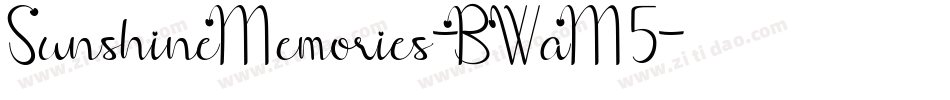 SunshineMemories-BWaM5字体转换